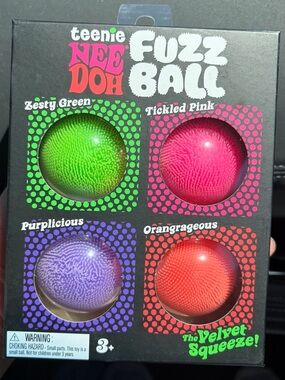 Needoh Teenie Fuzz Ball 4-Pack New In Box